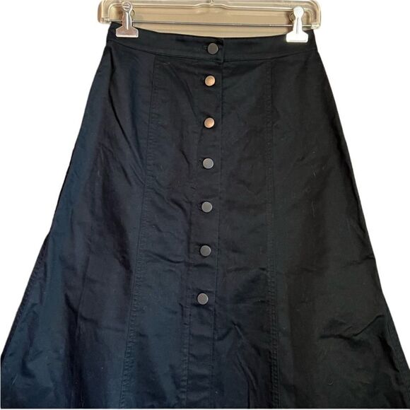 NWT! Uniqlo black chino front button long skirt. - Picture 2 of 10